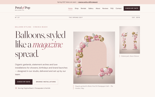 Blush Editorial theme preview