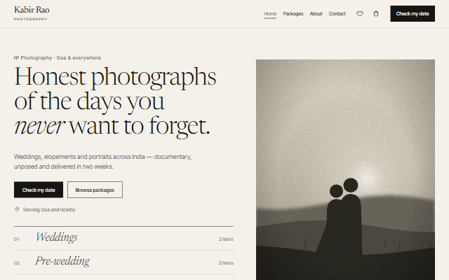 Folio theme preview