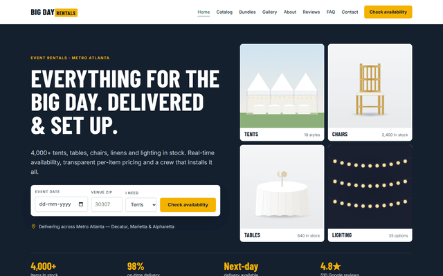 Modern Rental Catalog theme preview